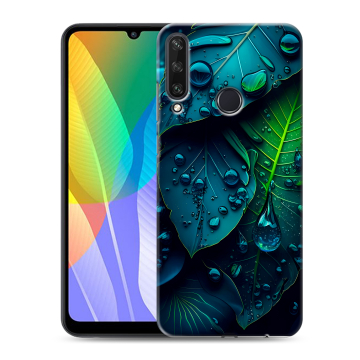 Силиконовый чехол на Huawei Y6p с принтом Листья Силиконовый чехол на Huawei Y6p с принтом Листья