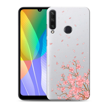 Силиконовый чехол на Huawei Y6p с принтом Ветка сакуры