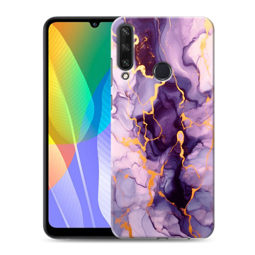 Силиконовый чехол на Huawei Y6p с принтом Мрамор