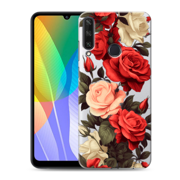 Силиконовый чехол на Huawei Y6p с принтом Розы