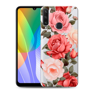 Силиконовый чехол на Huawei Y6p с принтом Розы