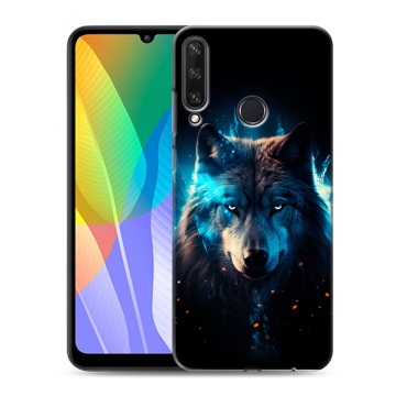 Силиконовый чехол на Huawei Y6p с принтом Волк ночной Силиконовый чехол на Huawei Y6p с принтом Волк ночной