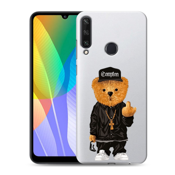Силиконовый чехол на Huawei Y6p с принтом Плюшевый медведь