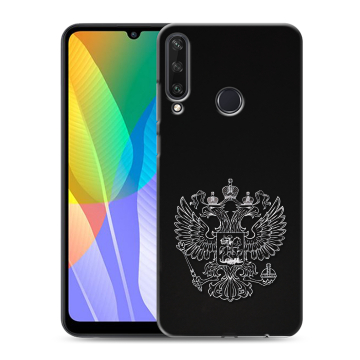 Силиконовый чехол на Huawei Y6p с принтом Герб России Силиконовый чехол на Huawei Y6p с принтом Герб России