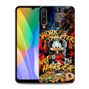 Силиконовый чехол на Huawei Y6p с принтом Дональд Дак Деньги