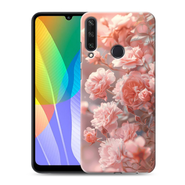 Силиконовый чехол на Huawei Y6p с принтом Розовые розы