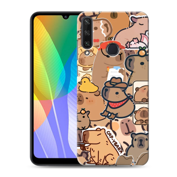 Силиконовый чехол на Huawei Y6p с принтом капибара
