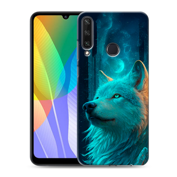 Силиконовый чехол на Huawei Y6p с принтом бабочки саккура