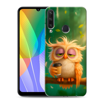 Силиконовый чехол на Huawei Y6p с принтом сова