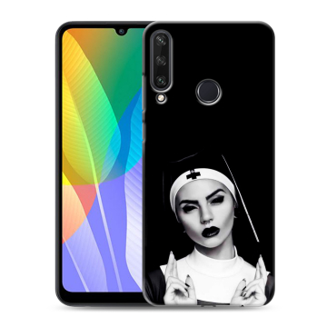 Силиконовый чехол на Huawei Y6p с принтом монашка