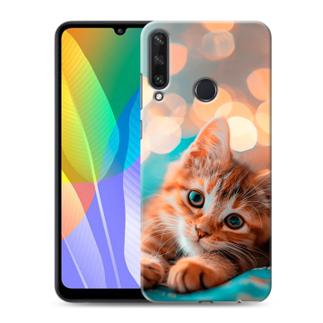 Силиконовый чехол на Huawei Y6p с принтом котик
