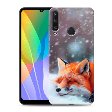 Силиконовый чехол на Huawei Y6p с принтом лиса