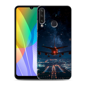 Силиконовый чехол на Huawei Y6p с принтом самолет