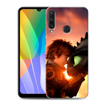Силиконовый чехол на Huawei Y6p с принтом Как приручить дракона