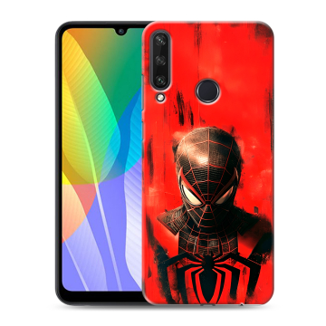 Силиконовый чехол на Huawei Y6p с принтом человек паук spiderman