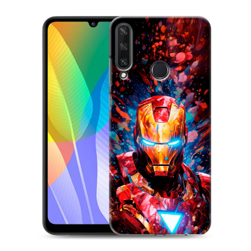 Силиконовый чехол на Huawei Y6p с принтом Железный человек Ironman