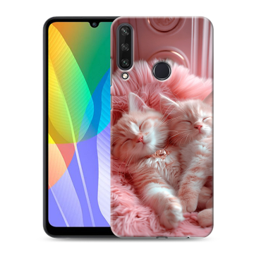 Силиконовый чехол на Huawei Y6p с принтом котята котики
