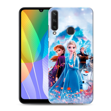 Силиконовый чехол на Huawei Y6p с принтом Холодное сердце Frozen