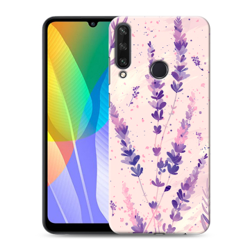 Силиконовый чехол на Huawei Y6p с принтом цветы лаванда