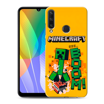 Силиконовый чехол на Huawei Y6p с принтом Майнкрафт Minecraft