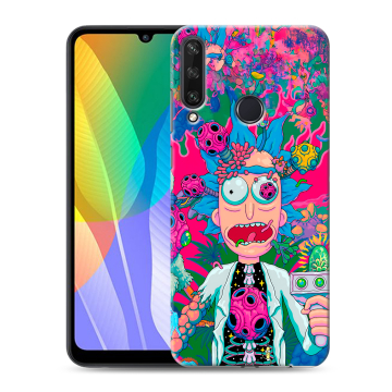 Силиконовый чехол на Huawei Y6p с принтом Рик и Морти Rick Morty
