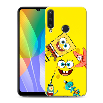 Силиконовый чехол на Huawei Y6p с принтом Спанч боб Спанчбоб