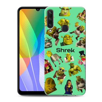Силиконовый чехол на Huawei Y6p с принтом Шрек Shrek Силиконовый чехол на Huawei Y6p с принтом Шрек Shrek