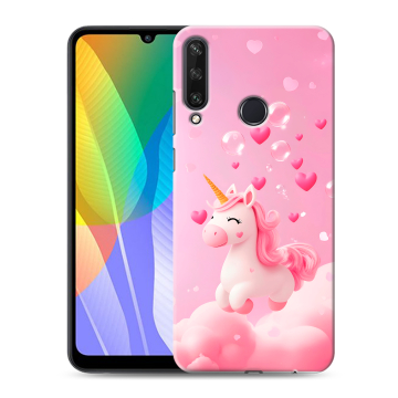 Силиконовый чехол на Huawei Y6p с принтом Единорог