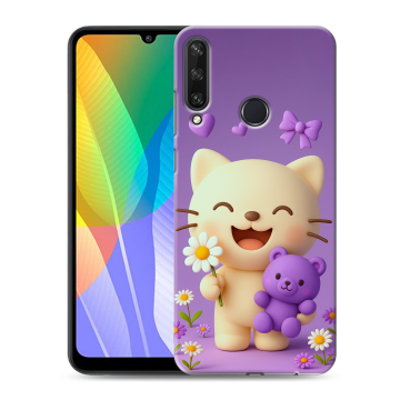Силиконовый чехол на Huawei Y6p с принтом для девочек