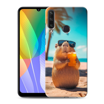 Силиконовый чехол на Huawei Y6p с принтом Капибара Силиконовый чехол на Huawei Y6p с принтом Капибара