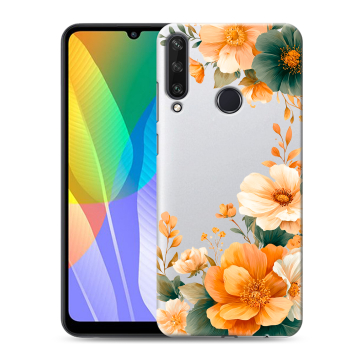 Силиконовый чехол на Huawei Y6p с принтом Цветы принт Силиконовый чехол на Huawei Y6p с принтом Цветы принт