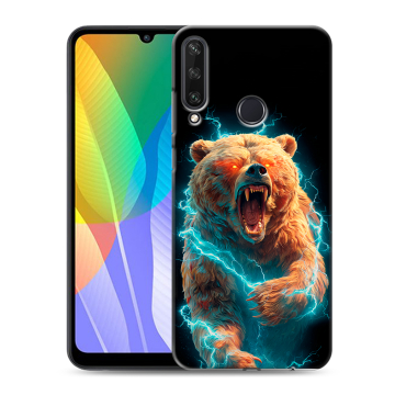 Силиконовый чехол на Huawei Y6p с принтом Медведь Силиконовый чехол на Huawei Y6p с принтом Медведь