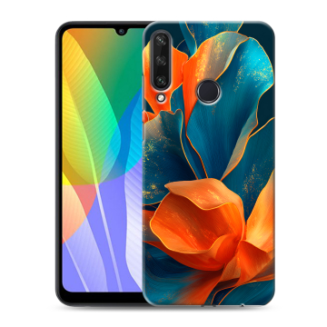 Силиконовый чехол на Huawei Y6p с принтом Цветы Силиконовый чехол на Huawei Y6p с принтом Цветы