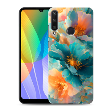 Силиконовый чехол на Huawei Y6p с принтом Цветы Силиконовый чехол на Huawei Y6p с принтом Цветы