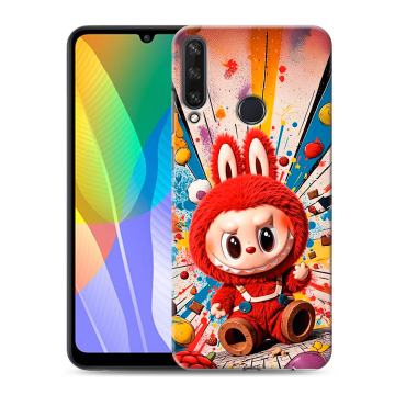 Силиконовый чехол на Huawei Y6p с принтом Labubu Лабубу