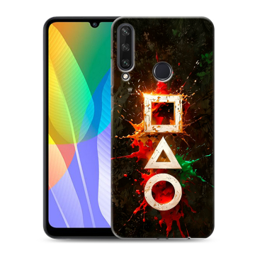 Силиконовый чехол на Huawei Y6p с принтом Squid Game Игра кальмара