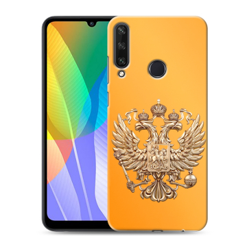 Силиконовый чехол на Huawei Y6p с принтом Герб Флаг России