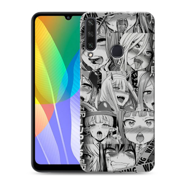 Силиконовый чехол на Huawei Y6p с принтом Ahegao Ахегао Аниме