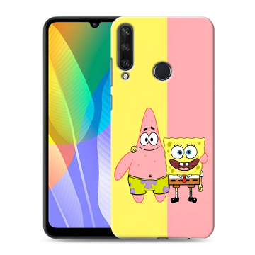 Силиконовый чехол на Huawei Y6p с принтом Спанч боб Спанчбоб