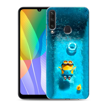 Силиконовый чехол на Huawei Y6p с принтом Миньоны