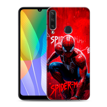 Силиконовый чехол на Huawei Y6p с принтом Spiderman Человек паук