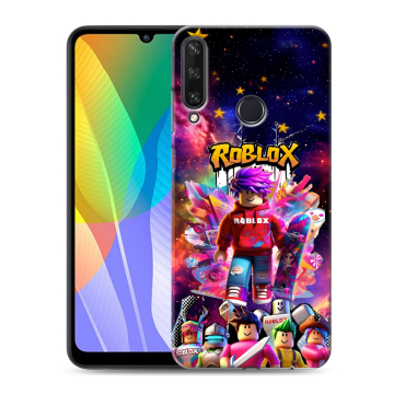 Силиконовый чехол на Huawei Y6p с принтом Roblox Роблокс