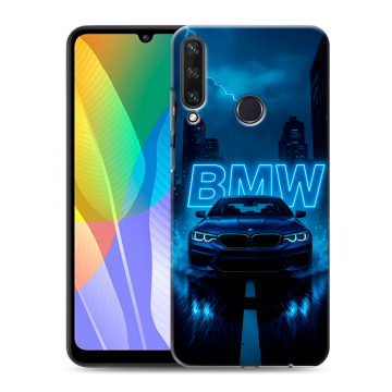 Силиконовый чехол на Huawei Y6p с принтом BMW БМВ