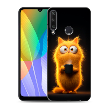 Силиконовый чехол на Huawei Y6p с принтом Смешной кот