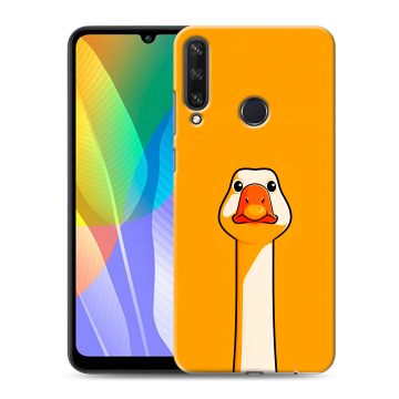 Силиконовый чехол на Huawei Y6p с принтом Смешная утка