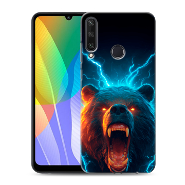 Силиконовый чехол на Huawei Y6p с принтом Медведь