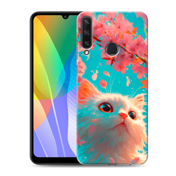 Силиконовый чехол на Huawei Y6p с принтом Красивый кот
