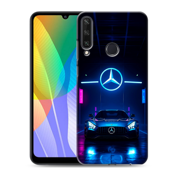 Силиконовый чехол на Huawei Y6p с принтом Mercedes Мерседес