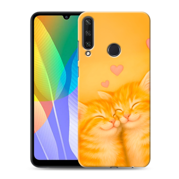 Силиконовый чехол на Huawei Y6p с принтом Милые котята
