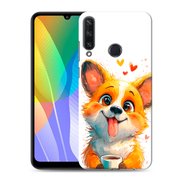 Силиконовый чехол на Huawei Y6p с принтом корги
